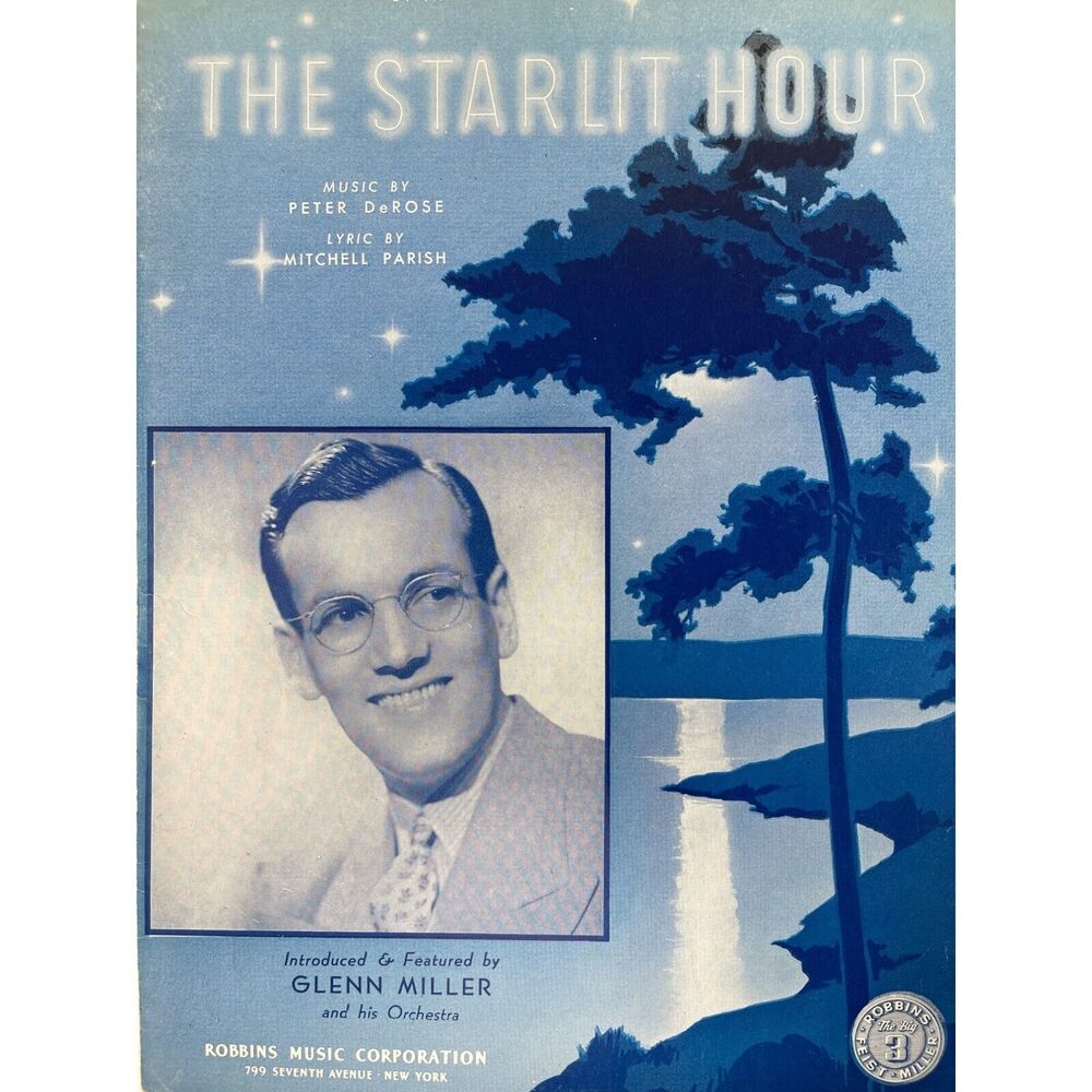1939 The Starlit Hour Sheet‎ Music Mitchell Parish Peter De Rose